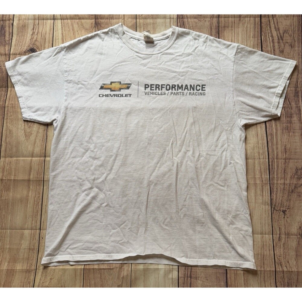 Chevrolet Performance Vehicles Parts Racing T Shirt Size XL Extra Large White